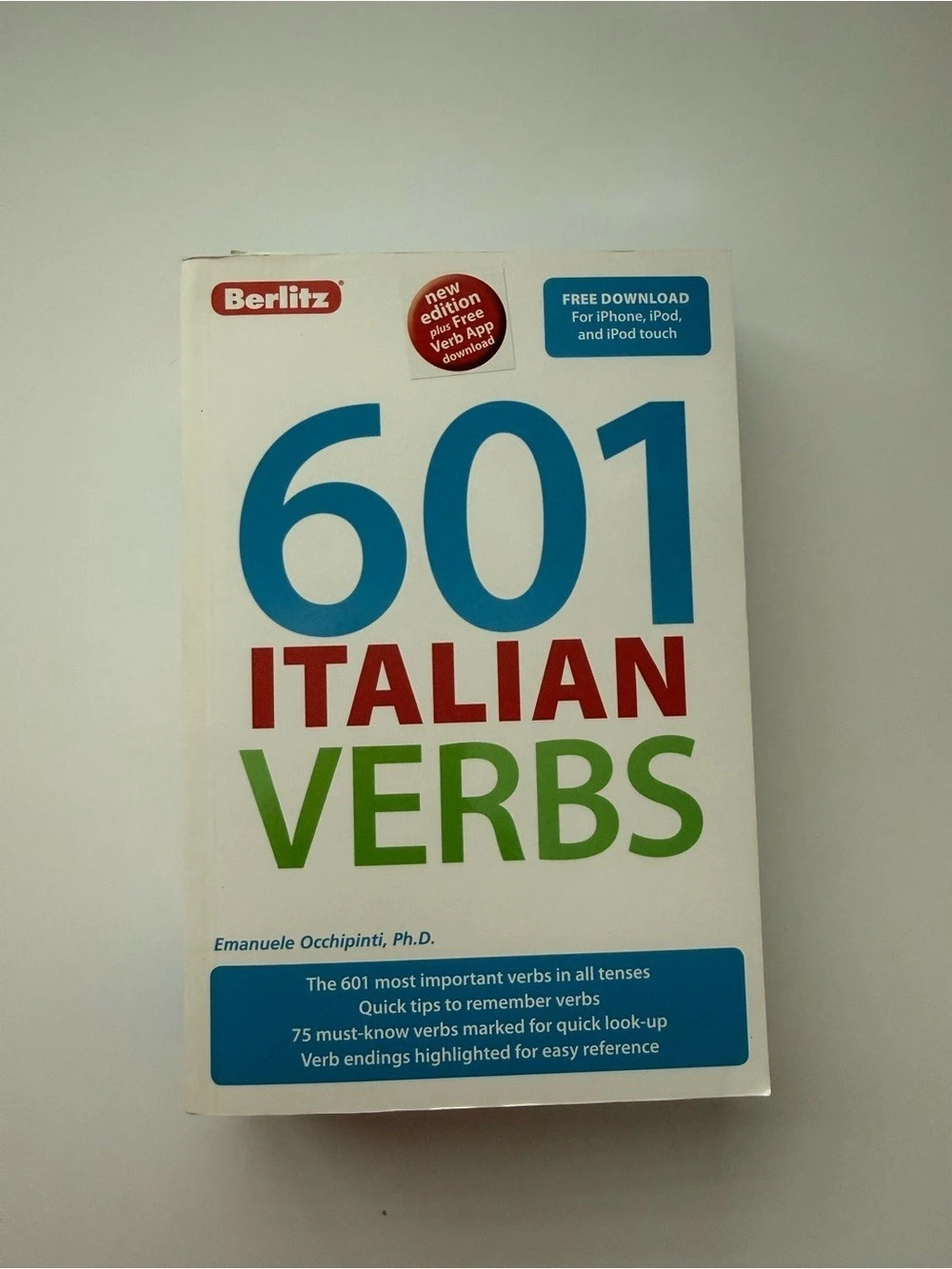 Berlitz 601 Italian Verbs Reference Book
